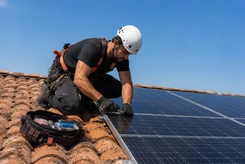 Maintenance et monitoring de panneaux solaires à Mérindol